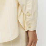 Amaya Denim Shacket - Soft Yellow/White - Apparel