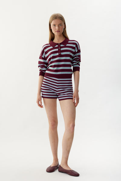 ＊韓国＊［NAVIVERSE］Luna Banding Shorts 2color Luna Striped Shorts -Cherry/Light Verde/Lilac Mist – LMND