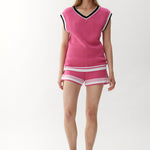 Love Colour Block Short - Peony/White/Black - Apparel