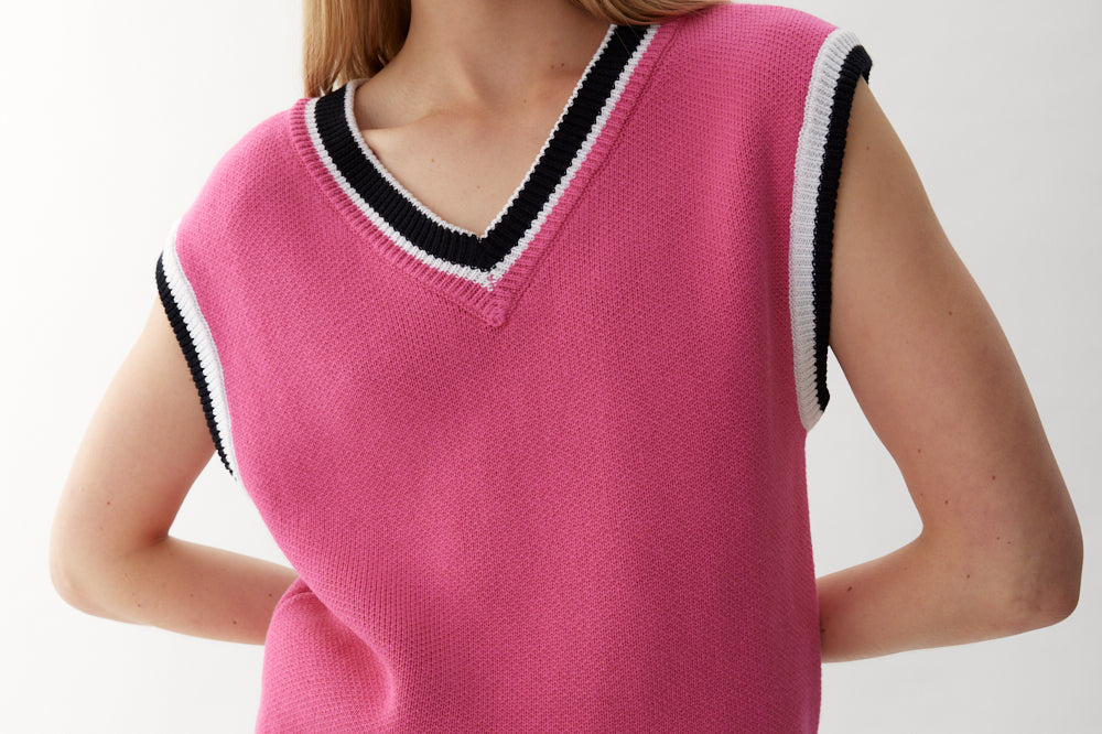 Love Colour Block Short - Peony/White/Black - Apparel