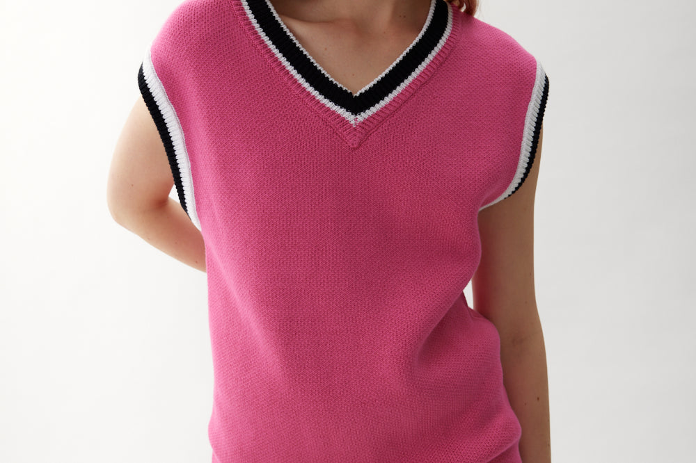 Love Colour Block Short - Peony/White/Black - Apparel