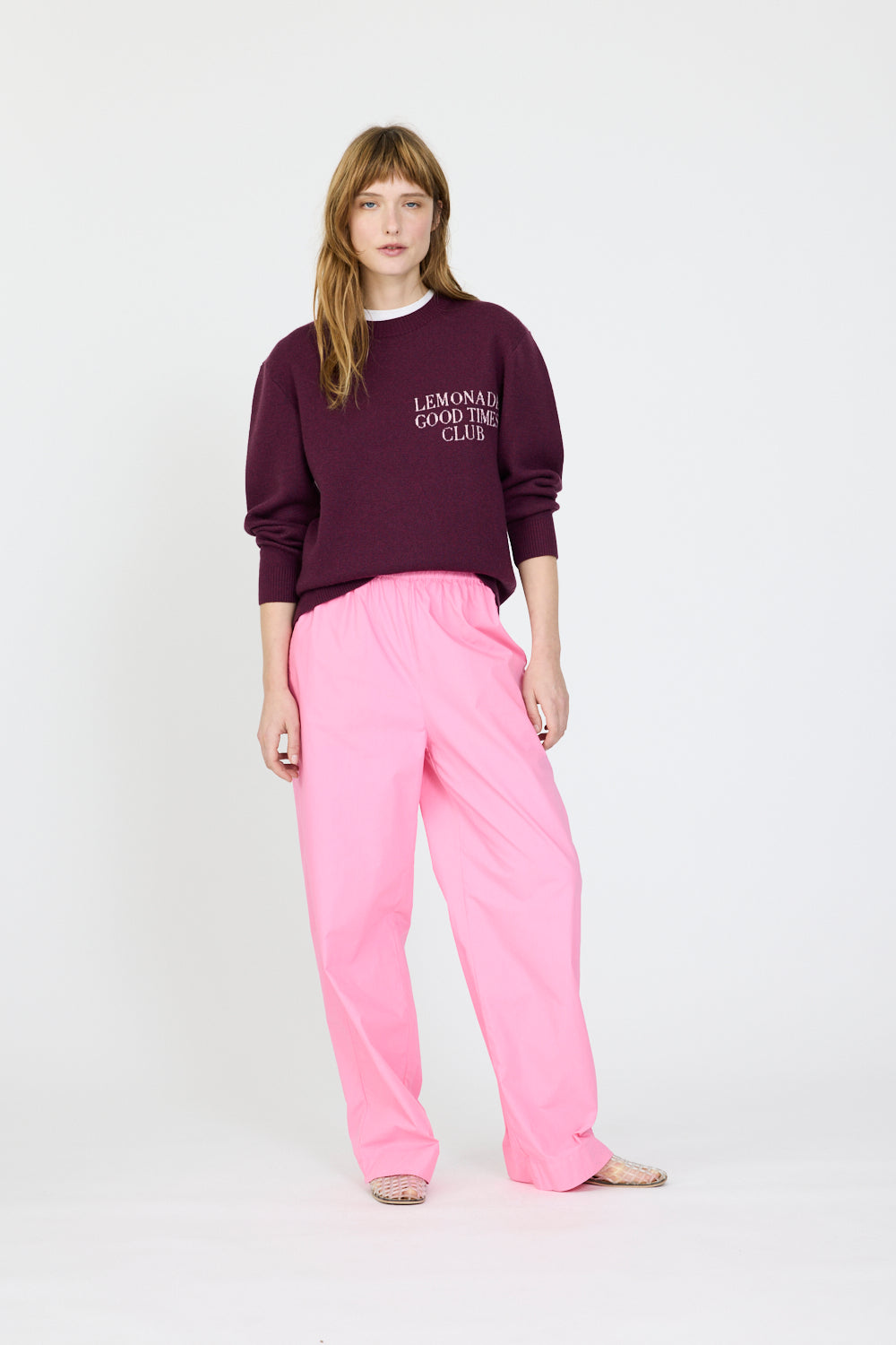 Dakota Striped Sweater - Cherry - LMND Worldwide