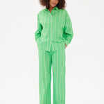 Chiara Shirt - Wide Stripe Verde/White