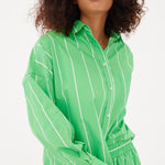 Chiara Shirt - Wide Stripe Verde/White