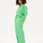 Chiara Shirt - Wide Stripe Verde/White