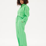 Chiara Shirt - Wide Stripe Verde/White