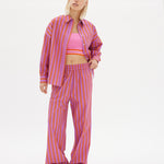 Chiara Shirt Classic Stripe - Fuschia/Rust - Apparel