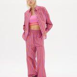 Chiara Shirt Classic Stripe - Fuschia/Rust - Apparel