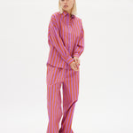Chiara Shirt Classic Stripe - Fuschia/Rust - Apparel