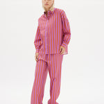 Chiara Shirt Classic Stripe - Fuschia/Rust - Apparel
