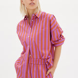 Chiara Shirt Classic Stripe - Fuschia/Rust - Apparel