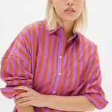 Chiara Shirt Classic Stripe - Fuschia/Rust - Apparel