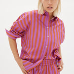 Chiara Shirt Classic Stripe - Fuschia/Rust - Apparel