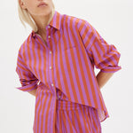 Chiara Shirt Classic Stripe - Fuschia/Rust - Apparel