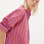 Chiara Shirt Classic Stripe - Fuschia/Rust - Apparel