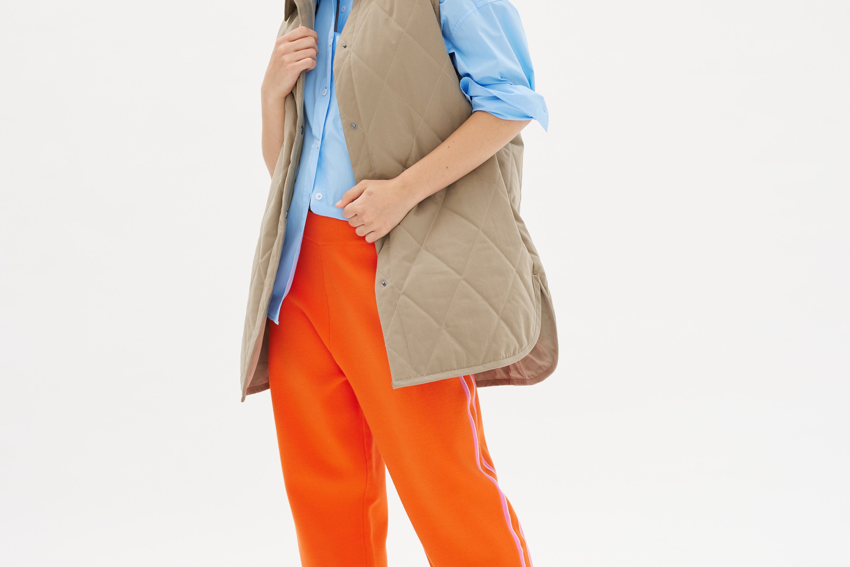 Parker Quilted Vest - Khaki - Apparel