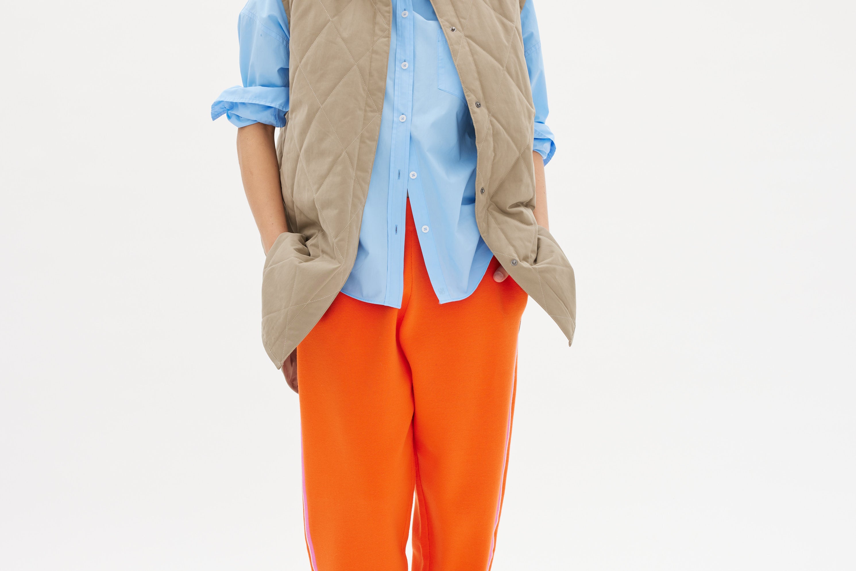 Parker Quilted Vest - Khaki - Apparel