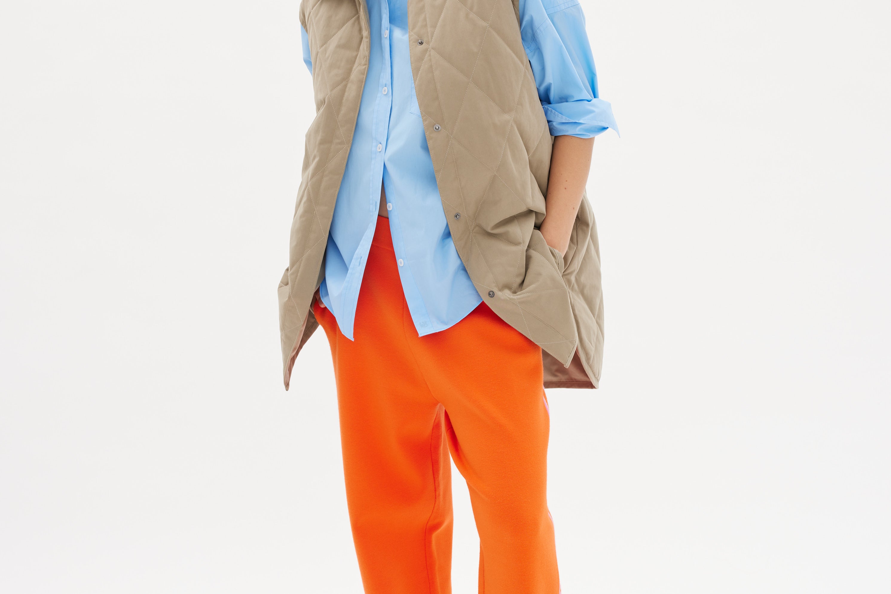 Parker Quilted Vest - Khaki - Apparel