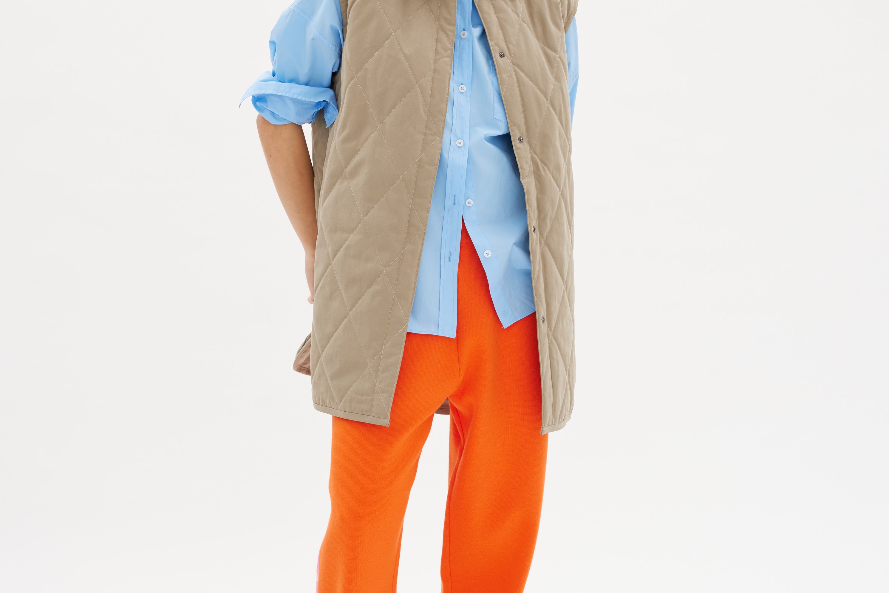 Parker Quilted Vest - Khaki - Apparel