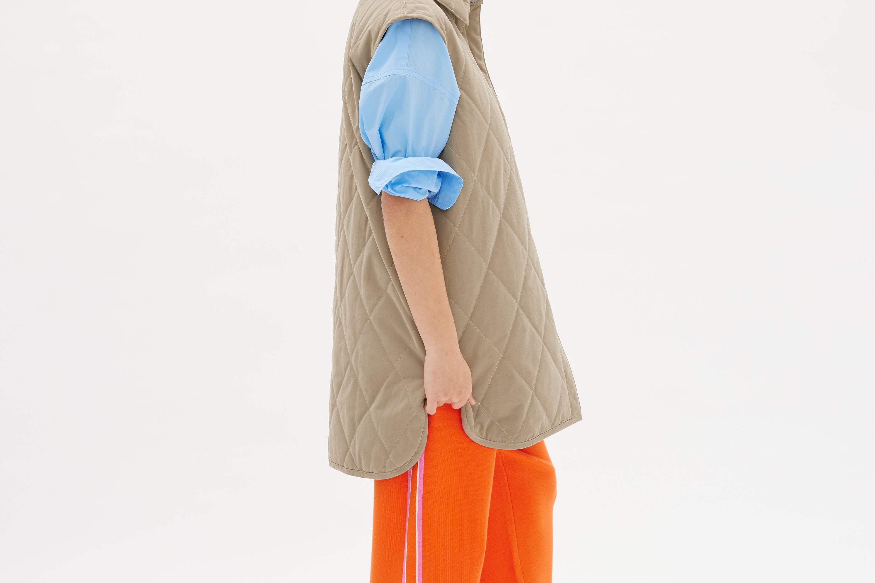 Parker Quilted Vest - Khaki - Apparel
