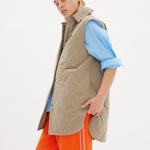 Parker Quilted Vest - Khaki - Apparel