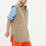 Parker Quilted Vest - Khaki - Apparel