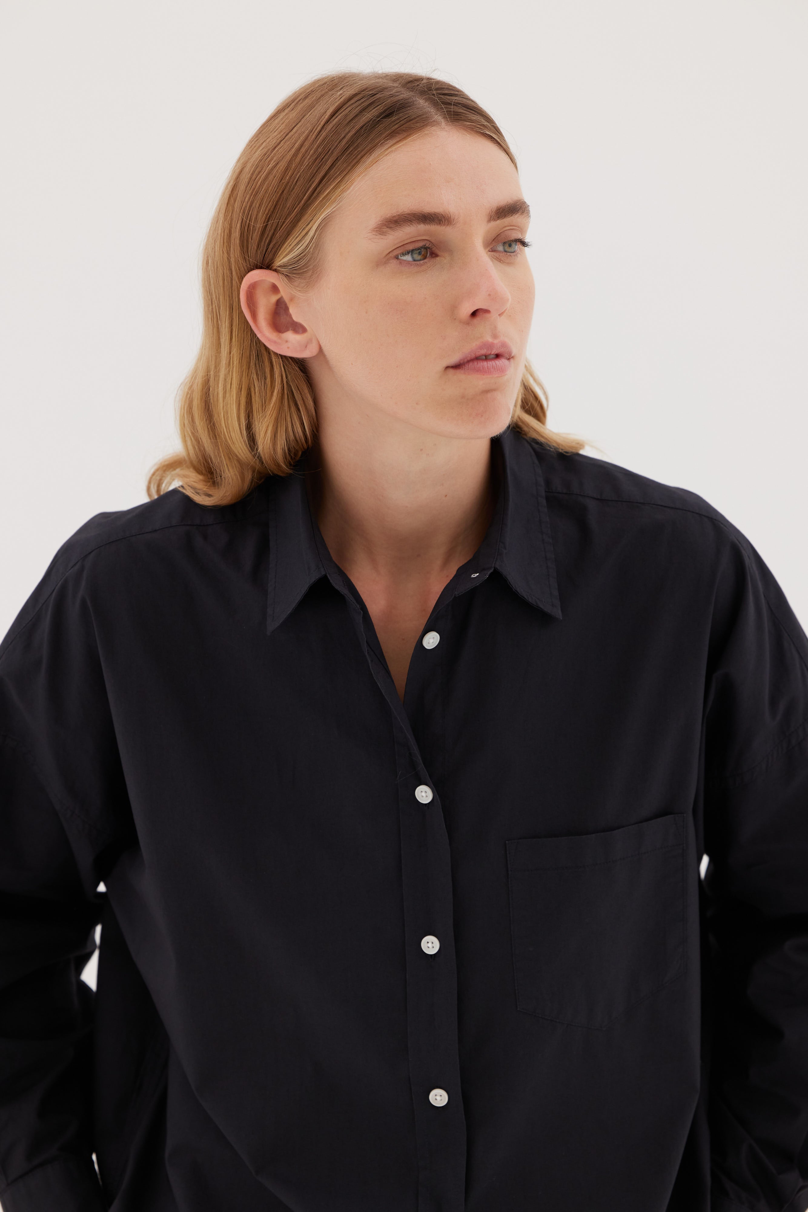 新品 THIRD MAGAZINE /LMND The Chiara Shirt The Chiara Shirt - White - LMND Worldwide Shipping