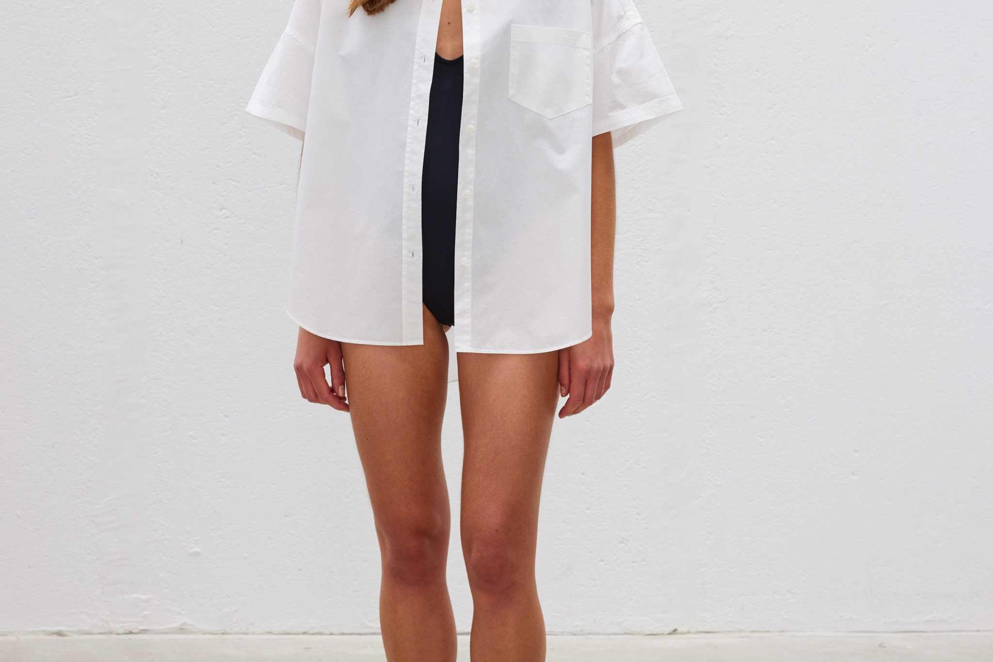 The Chiara Short Sleeve Shirt - White - Apparel
