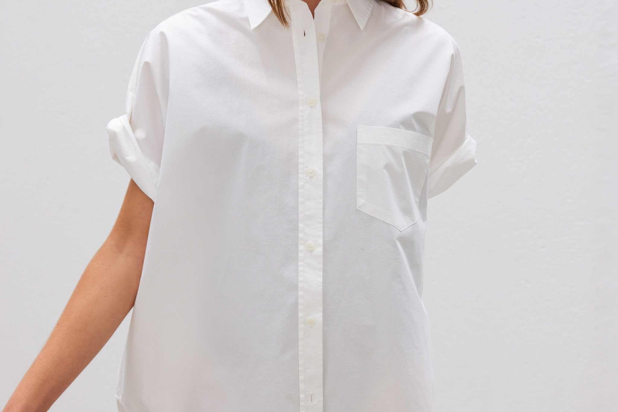 The Chiara Short Sleeve Shirt - White - Apparel