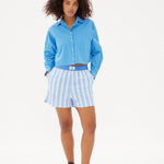 Chiara Boxer Shorts - Striped Ink Blue/White