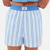 Chiara Boxer Shorts - Striped Ink Blue/White