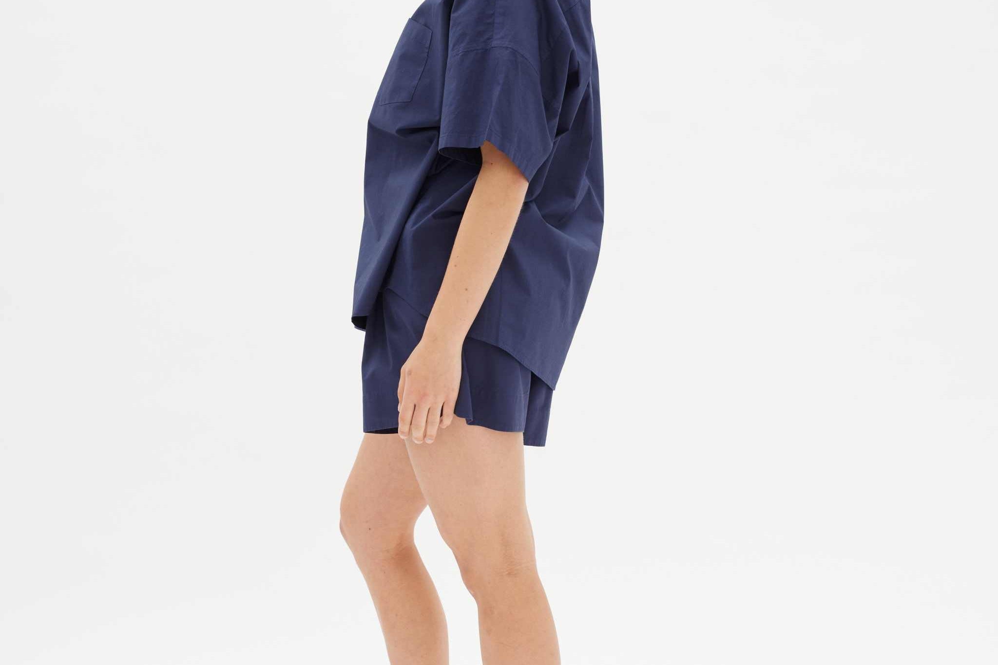 The Chiara Short Sleeve Shirt - Navy - Apparel