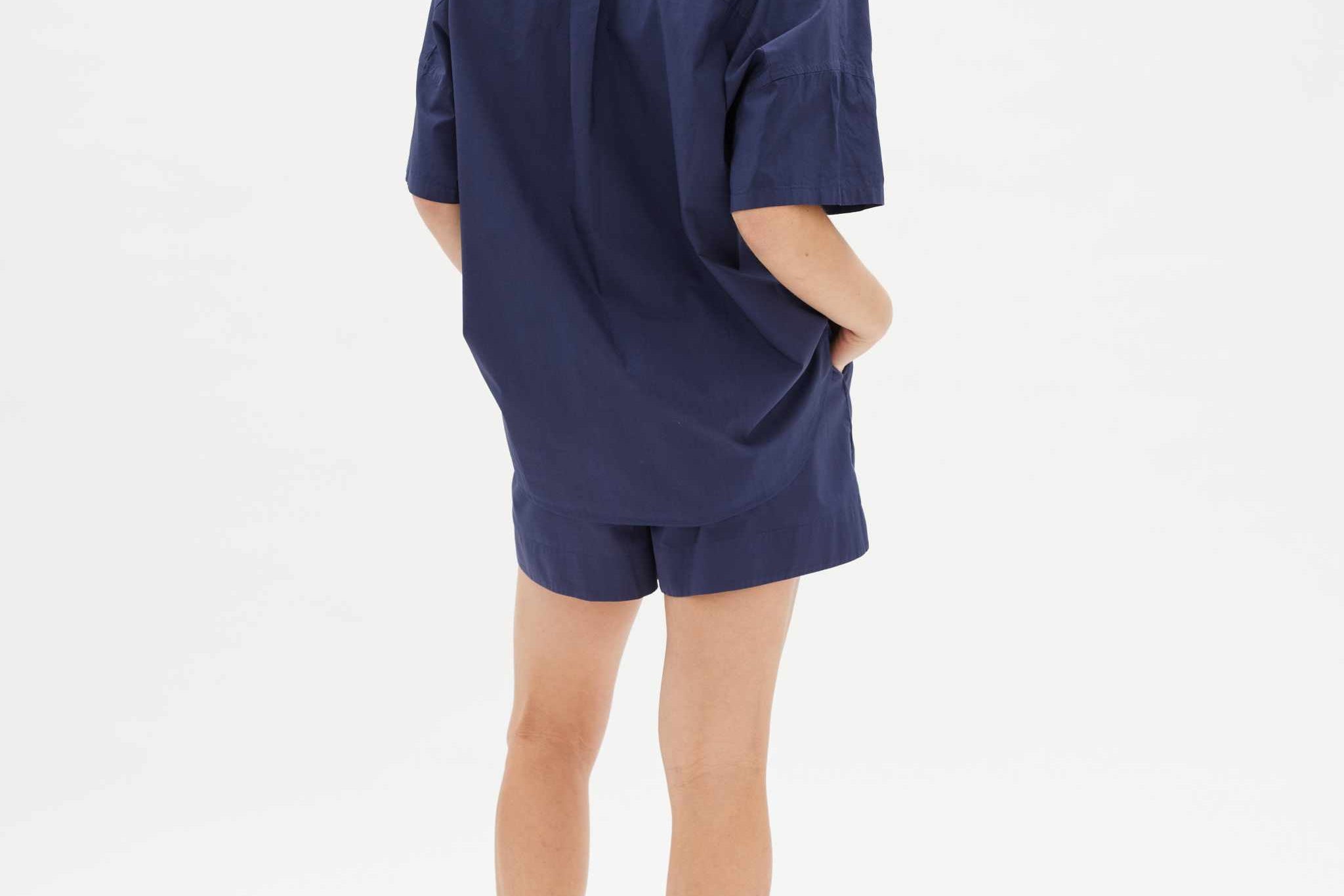 The Chiara Short Sleeve Shirt - Navy - Apparel