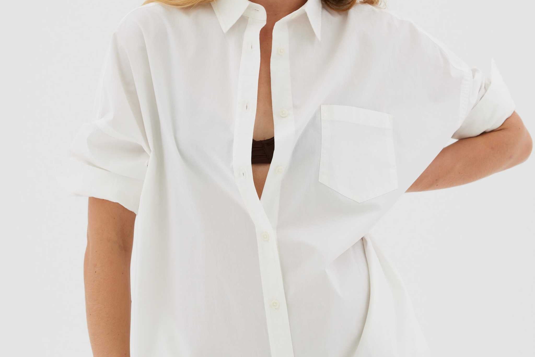 The Chiara Shirt Dress - White - Apparel