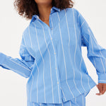 Chiara Shirt - Wide Stripe White/Ink Blue - Apparel