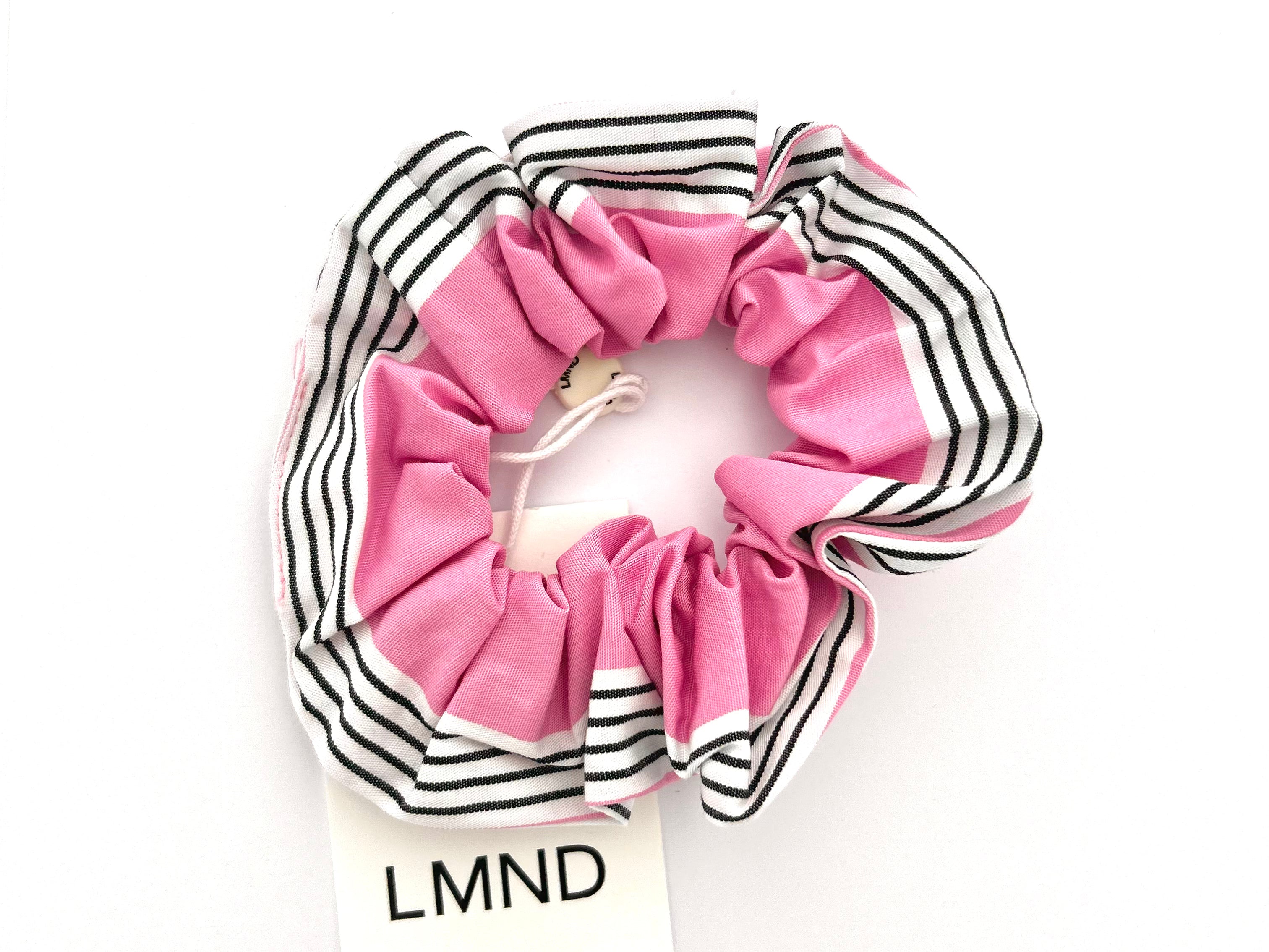 The LMND Scrunchies - Pink/White/Black - OSFA