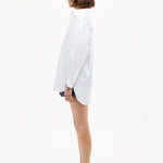 Oversized Classic White Shirt in white cotton with long sleeves and structured fit