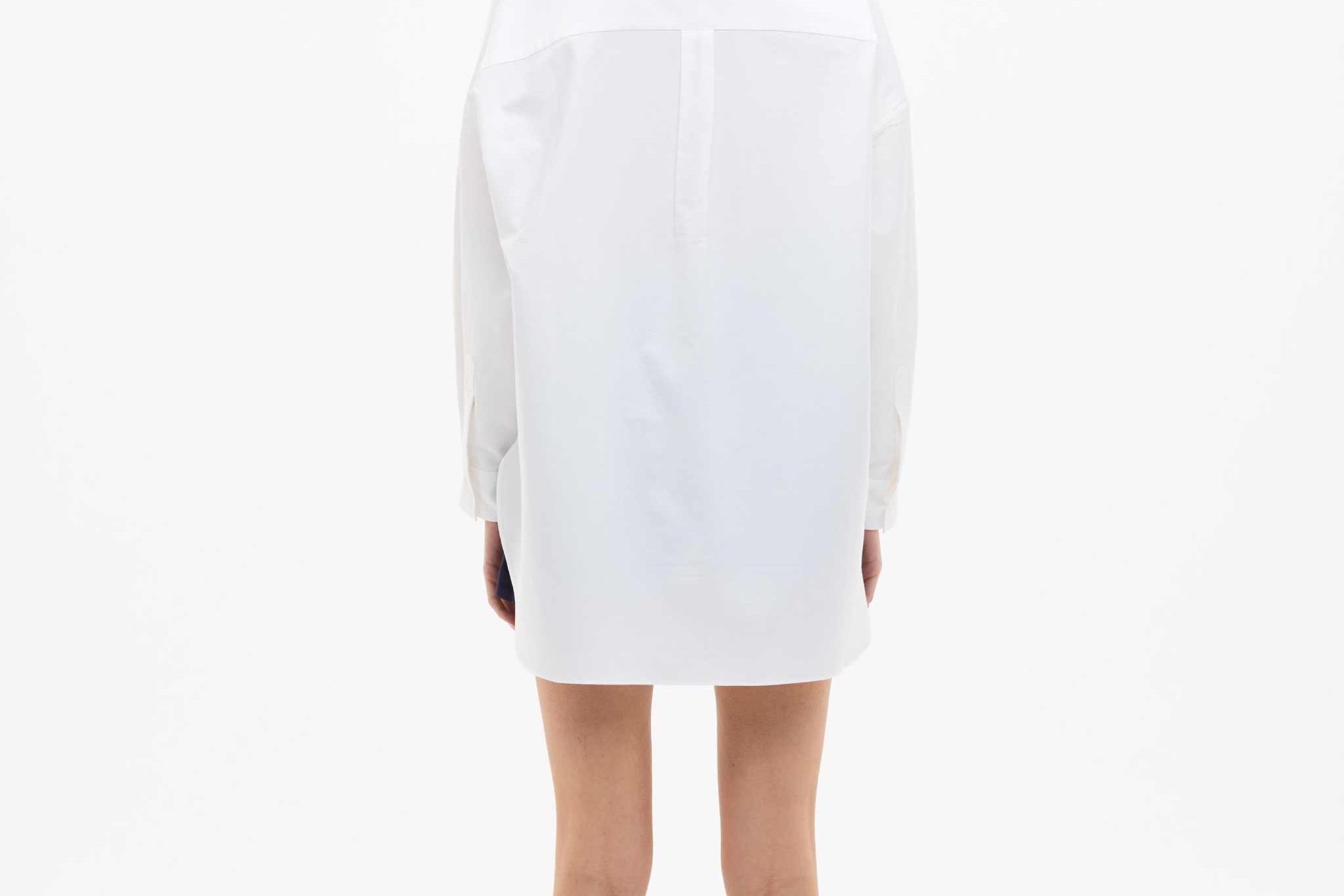Oversized Classic White Shirt in crisp white cotton with a relaxed fit and long sleeves