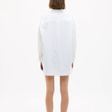 Oversized Classic White Shirt in crisp white cotton with a relaxed fit and long sleeves