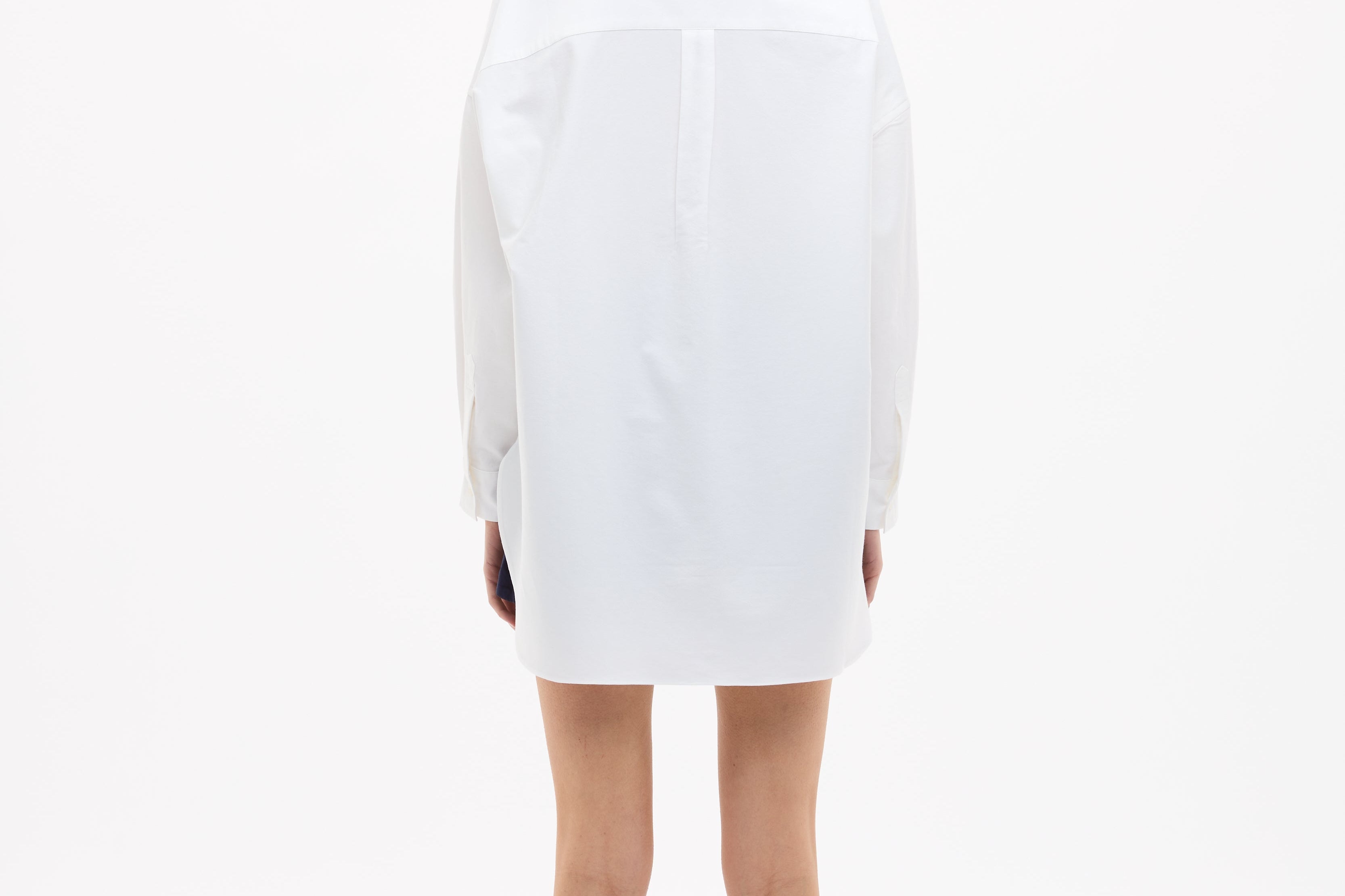 Oversized Classic White Shirt in crisp white cotton with a relaxed fit and long sleeves