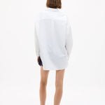 Oversized Classic White Shirt in white cotton with long sleeves and structured fit