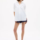 Oversized Classic white shirt in cotton with long sleeves and structured fit