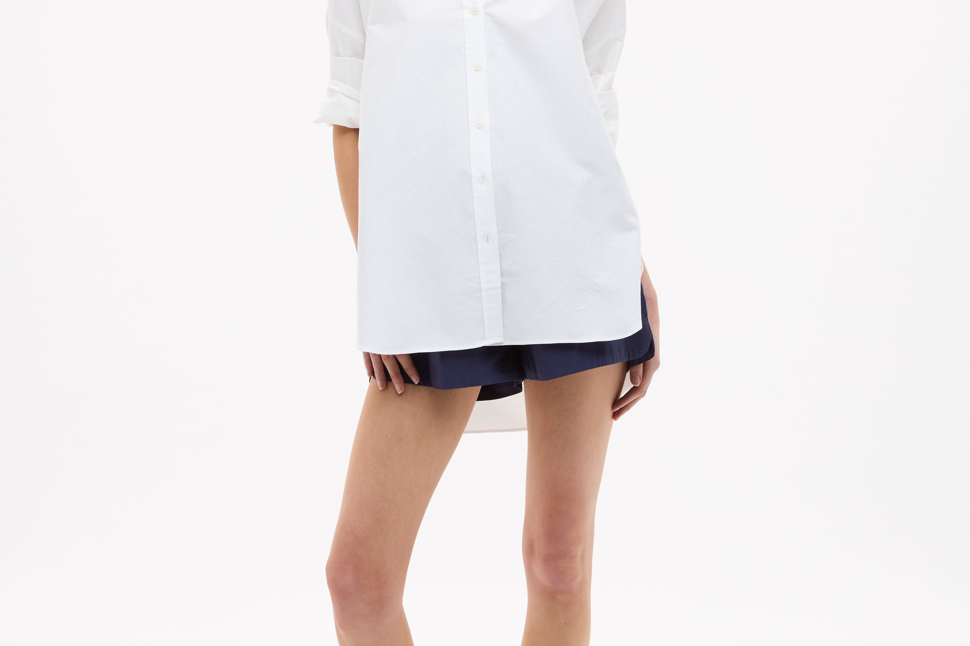 Oversized Classic white shirt in cotton with long sleeves and structured fit