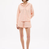 Chiara Long Sleeve Cotton Shirt in Spanish Villa with custom stripe and relaxed fit