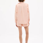 Chiara Long Sleeve Cotton Shirt in Spanish Villa with custom yarn-dyed stripes and relaxed fit