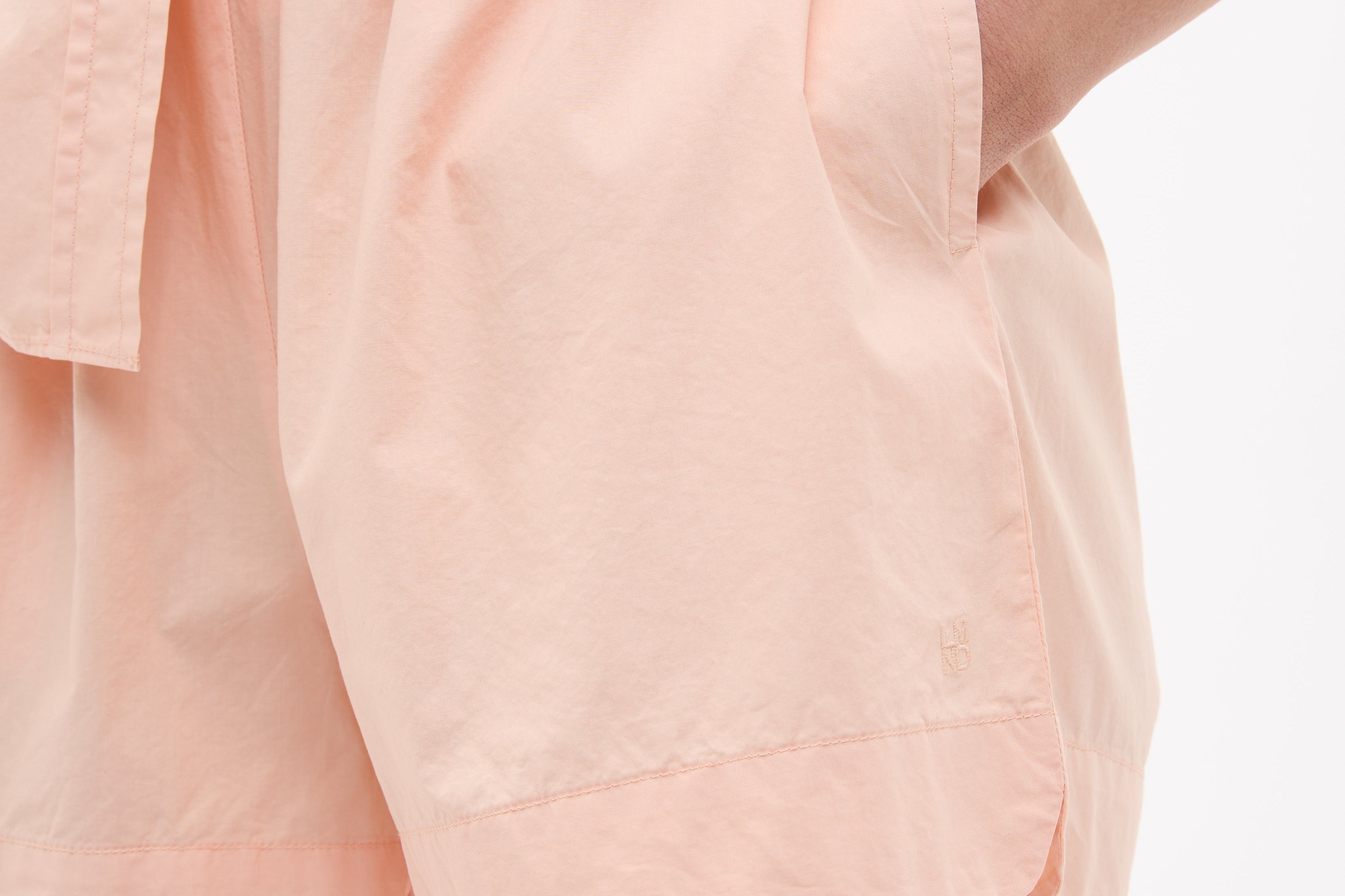 Chiara Long Sleeve Cotton Shirt in Spanish Villa with custom yarn-dyed stripes and relaxed fit