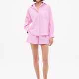 Women’s Rose Glow cotton shorts with elastic waistband and side pockets
