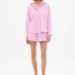 Women’s Rose Glow cotton shorts with elastic waistband and side pockets