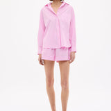 Women’s Rose Glow cotton shorts with elastic waistband and side pockets