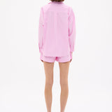 Rose Glow Chiara cotton shorts for women with elastic waistband and side pockets